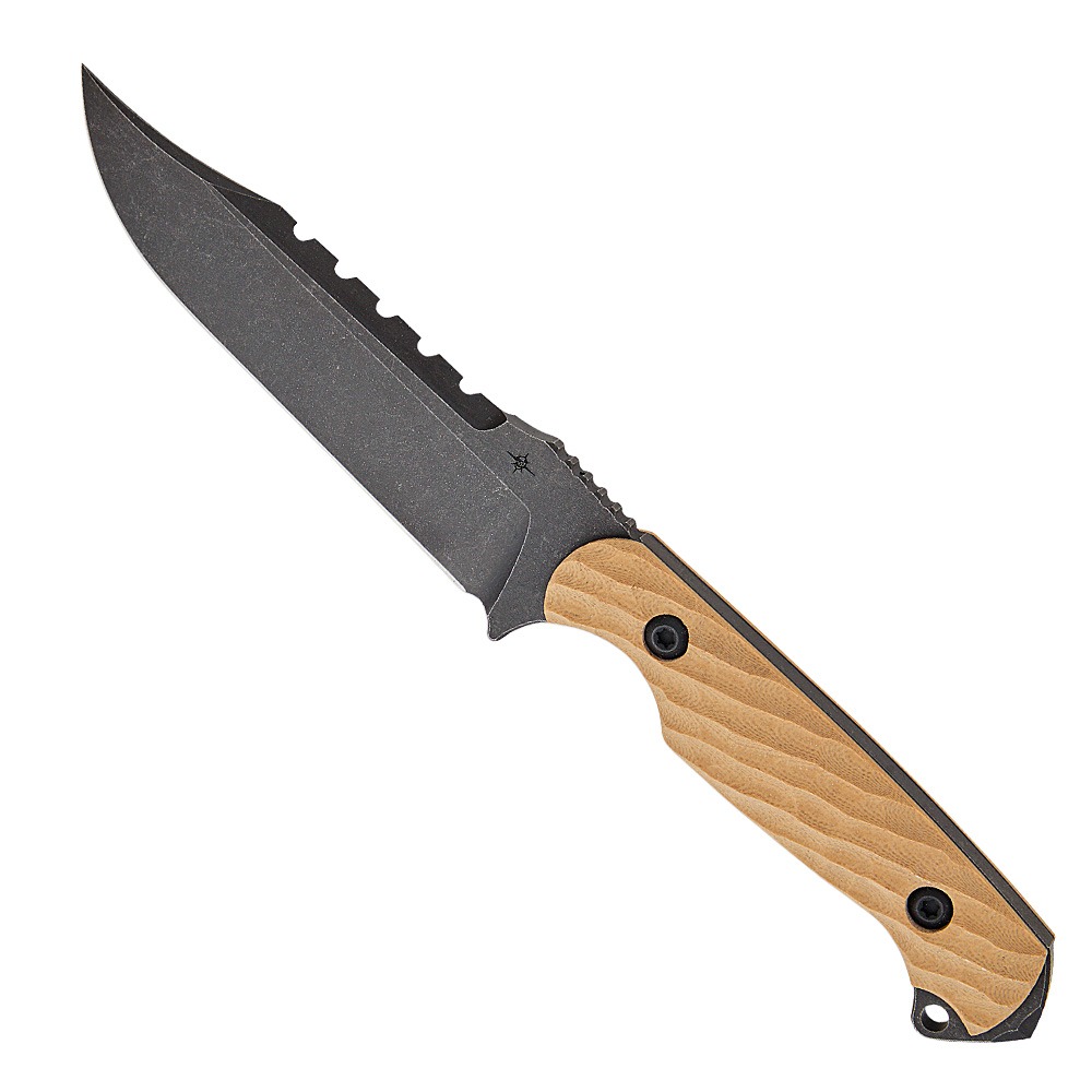 Toor Knives Toor Knives The Crewman Fixed Blade Clip Point Knife, Omaha Tan