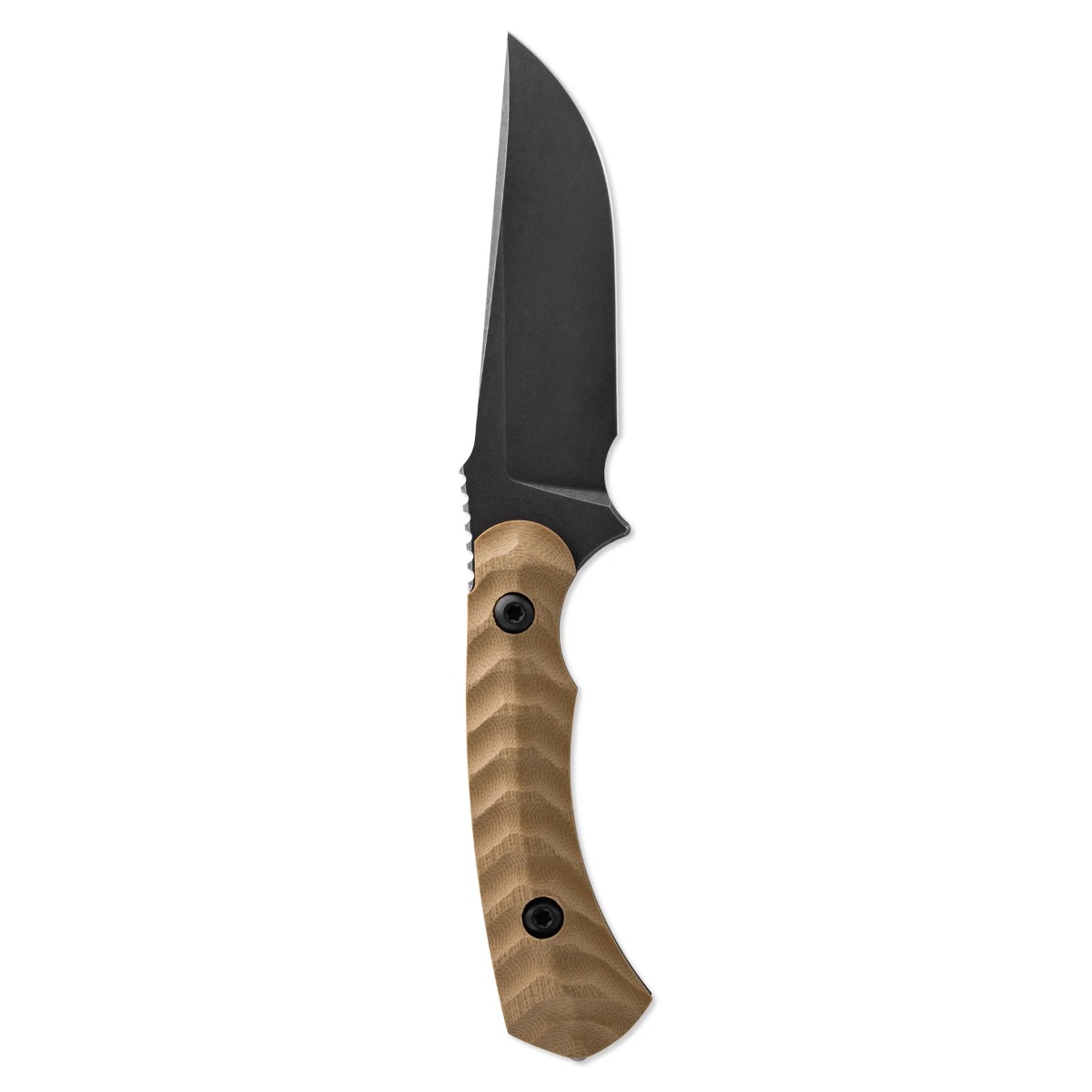 Toor Knives Brauler Fixed Blade Drop Point Knife, Omaha Tan - Toor Knives