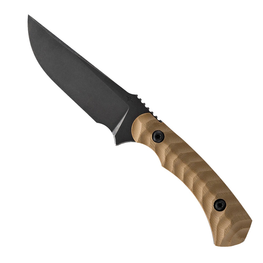 Toor Knives Toor Knives Brauler Fixed Blade Drop Point Knife, Omaha Tan