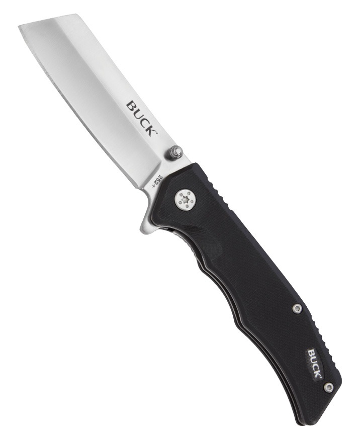 Buck 252 Trunk Folding Cleaver Knife, Black - 0252BKS-C