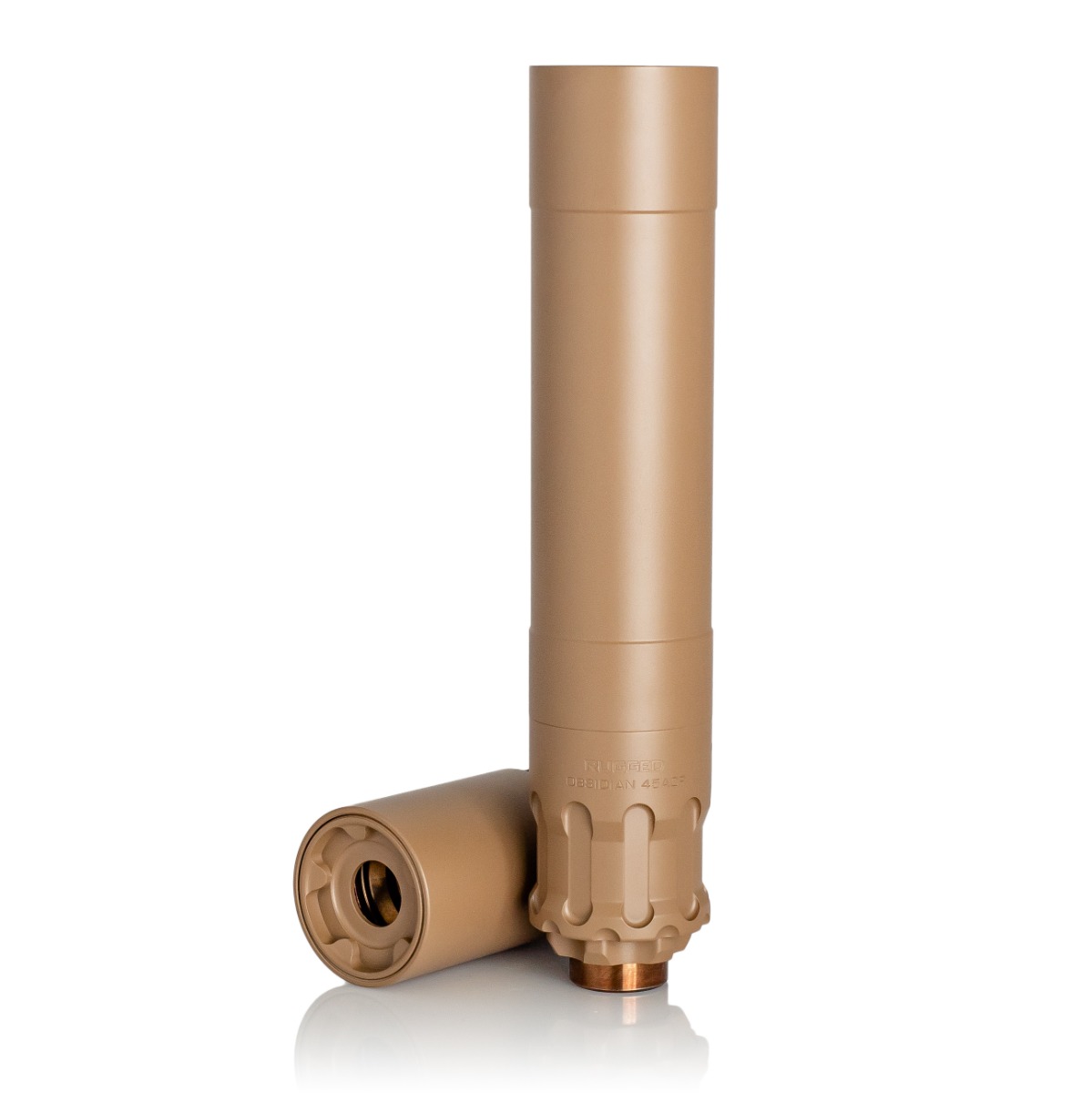 Rugged Obsidian45 Pistol Suppressor - FDE - Rugged Suppressors
