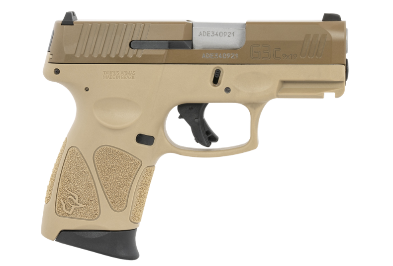Taurus Pistol G3C 3.26" 9mm Pistol 12rd, Tan/Coyote - Taurus