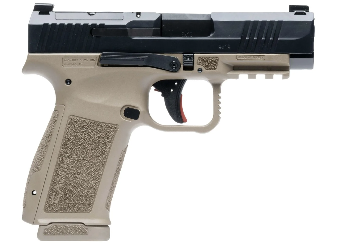 Canik METE 9mm Optics Ready Slide Cut 17+1, Black/FDE - MC9LS - Canik