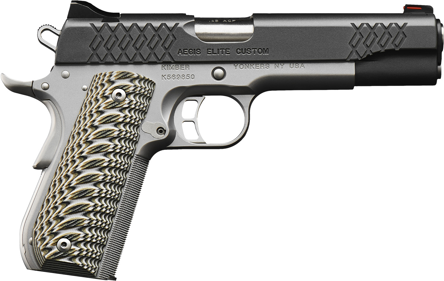 Kimber Aegis Elite Custom .45 ACP 5" 8rds, Satin Silver - Kimber