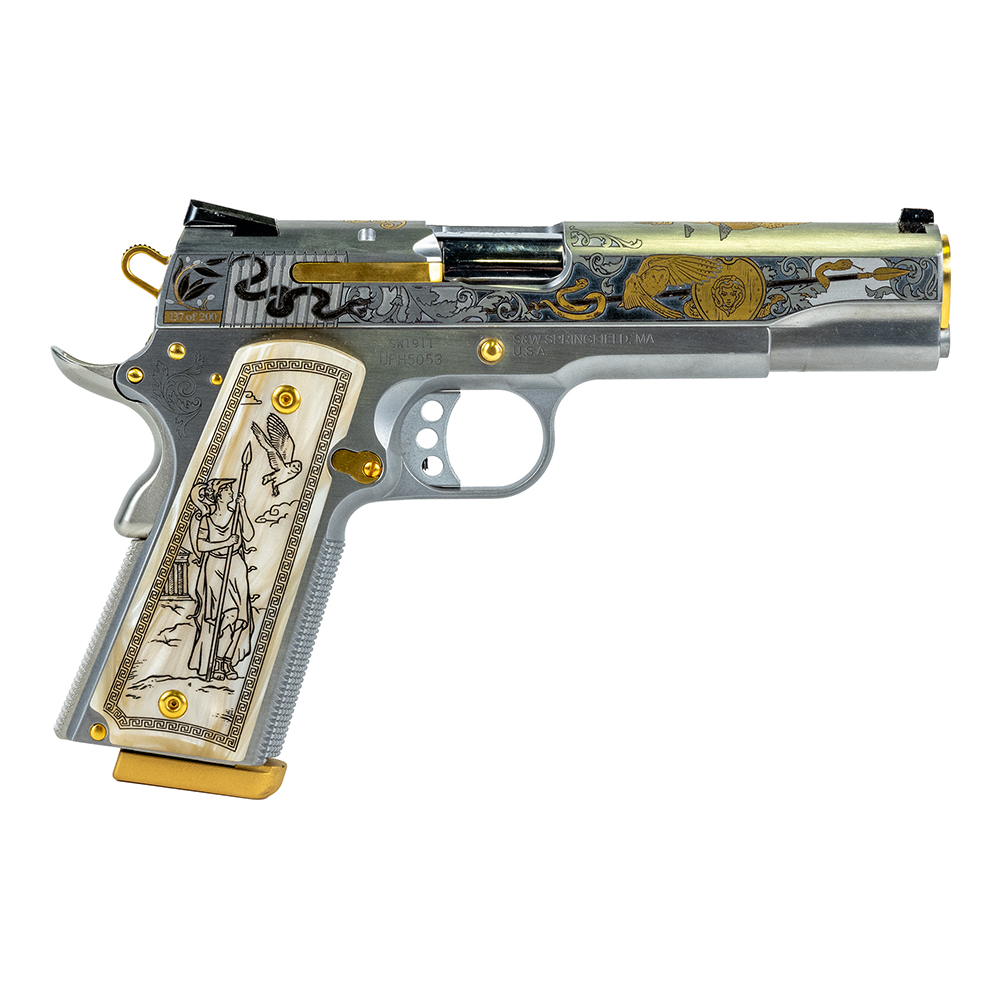 S&W 1911 "God Athena" SS Athena Engraved .45 ACP 5" 8rd Pistol, Limited Edition, 1 of 200 - Smith and Wesson