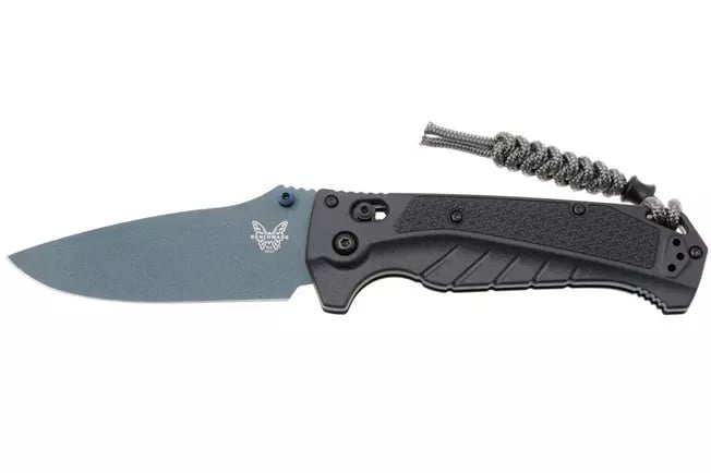 Benchmade Mini Adira Folding Drop Point Knife, Tempest Gray - 18065BT-01 - Benchmade