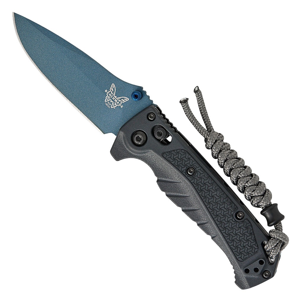 Benchmade Adira Folding Drop Point Knife, Tempest Gray - 18060BT-01