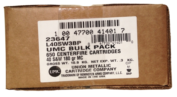 Remington UMC Handgun .40 S&W 180 gr FMJ 650rds - Remington