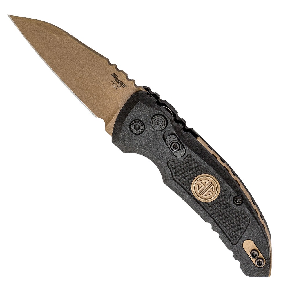Hogue SIG A01-MicroSwitch Auto/Folding Knife Wharncliffe, Black