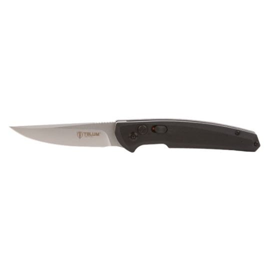 Telum Tactical Glaive Folding Knife Drop Point, Black - Telum Tactical