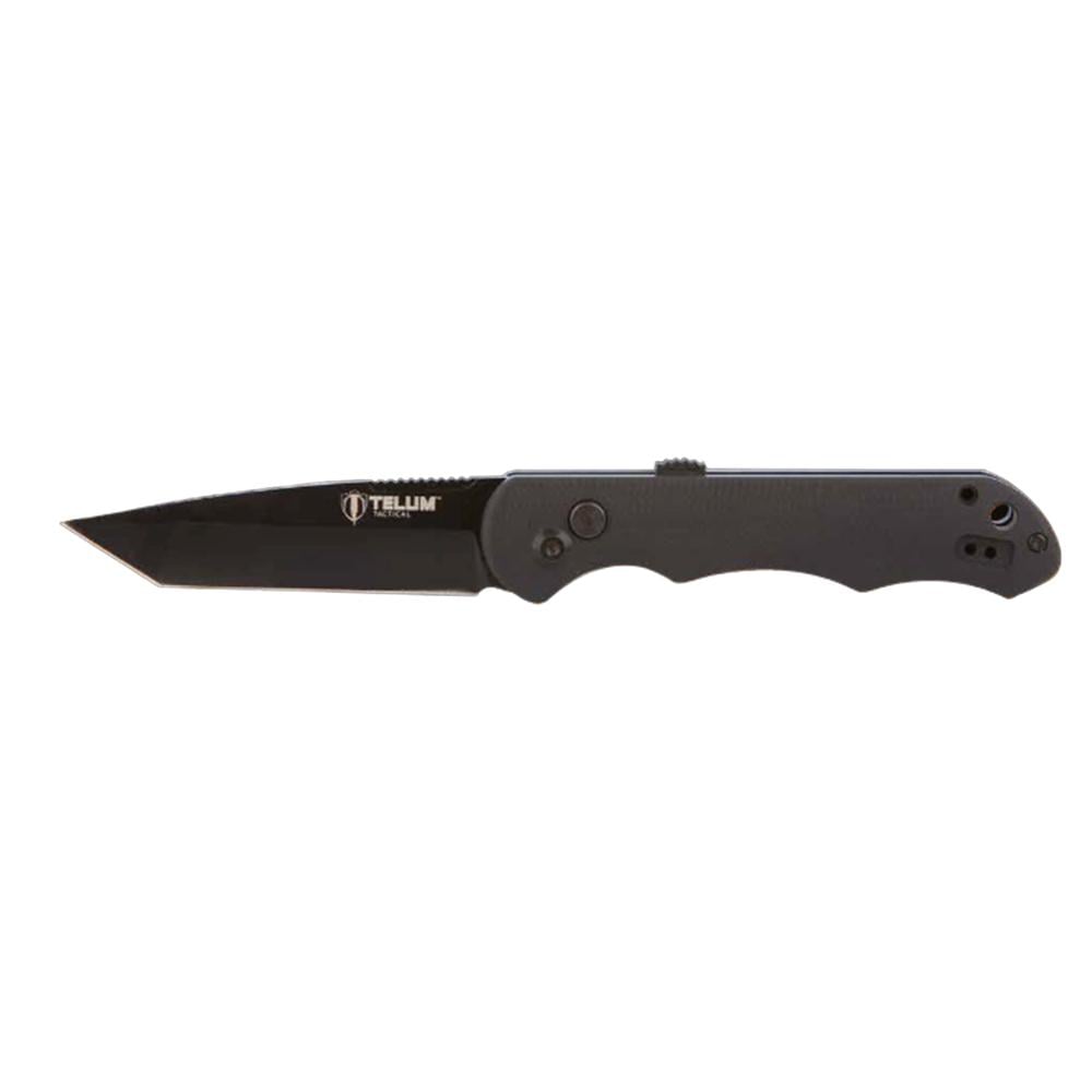 Telum Tactical Aftershock Folding Knife Tanto, Black - Telum Tactical