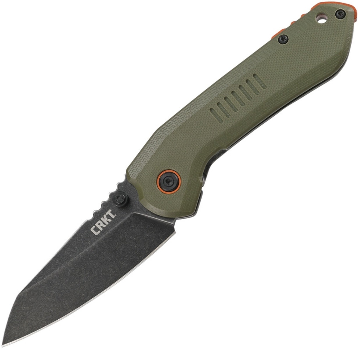 CRKT Overland Folding Knife Wharncliffe, OD Green - Crkt