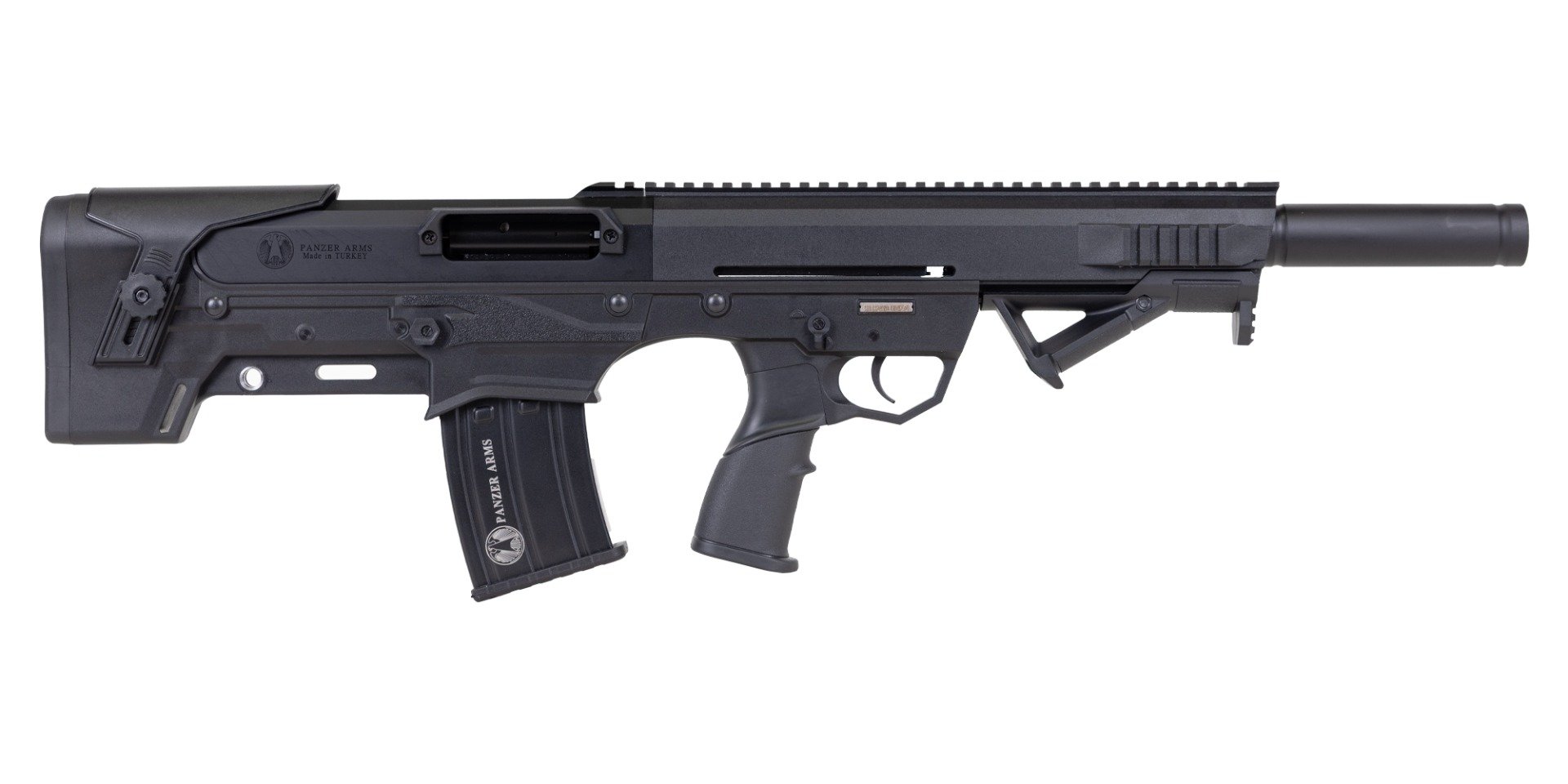 Panzer Arms 18.5" 12ga 5rd Bullpup Shotgun, Black - PAEG500SBSSB - Panzer Arms