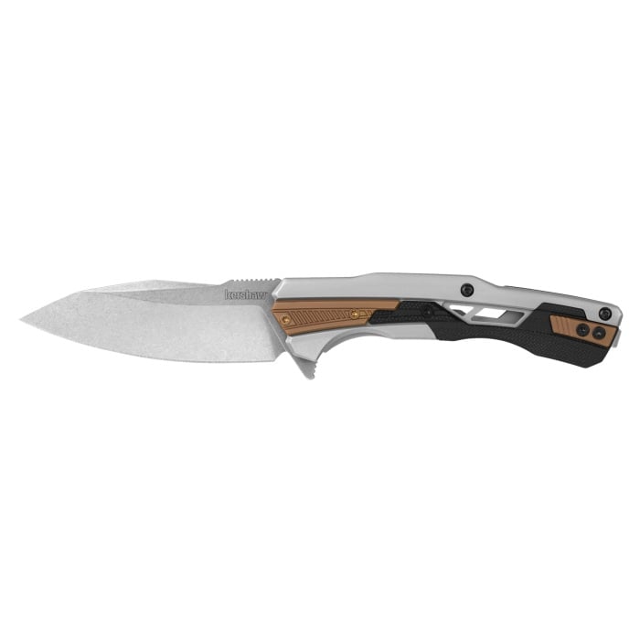 Kershaw Endgame Folding Knife Spear Point, Black/Silver - Kershaw