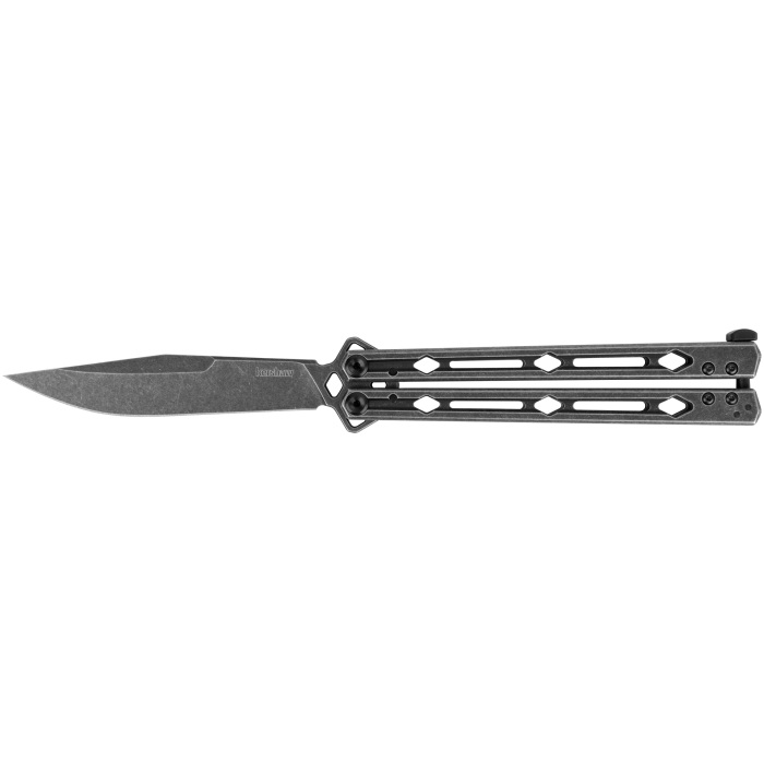 Kershaw Lucha - BlackWash Folding Knife Drop Point, Black