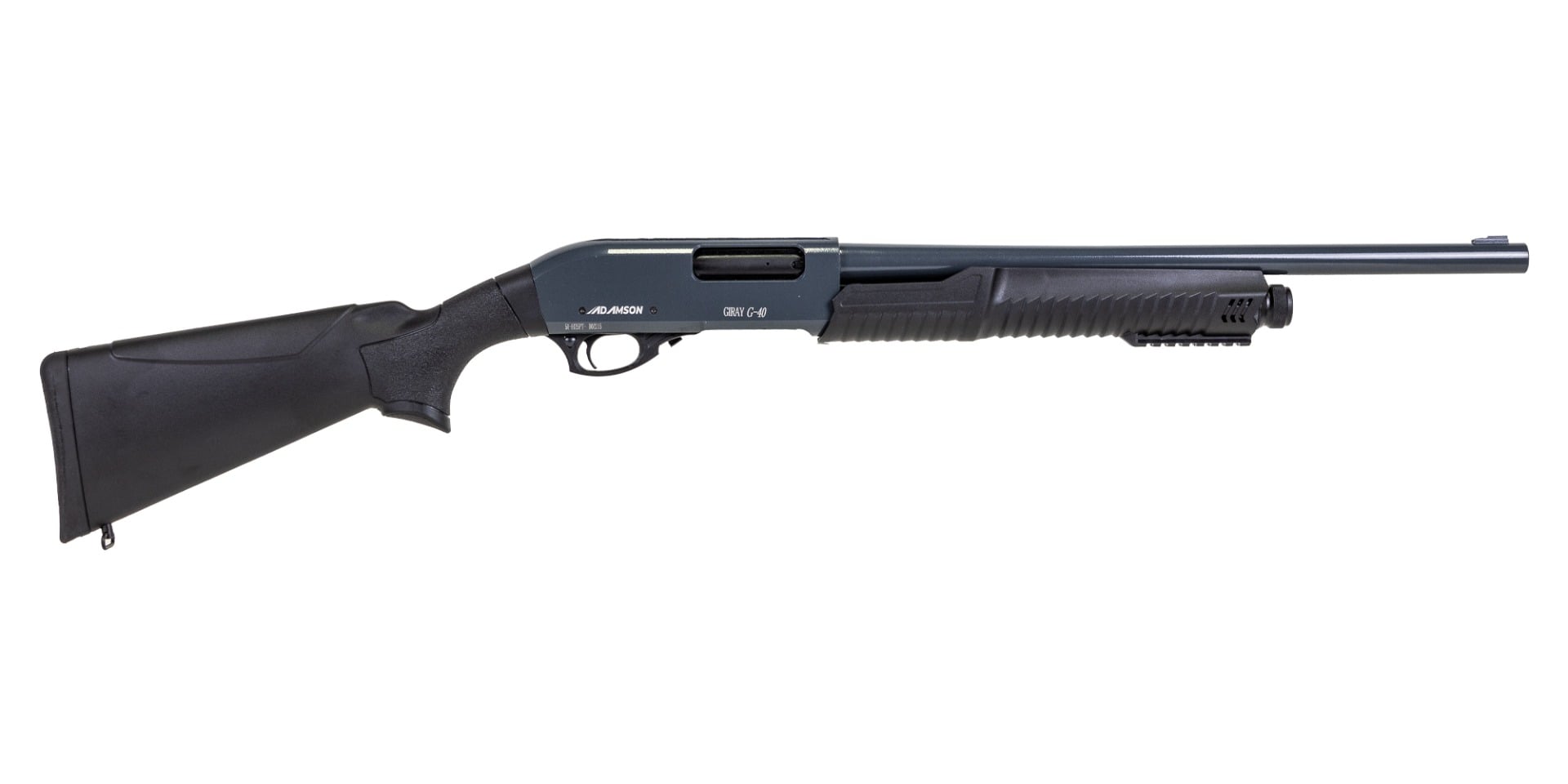 Adamson 18.5" 12ga 5rd Pump Action Shotgun, Nickel Grey - Giray G-40 12S - Adamson