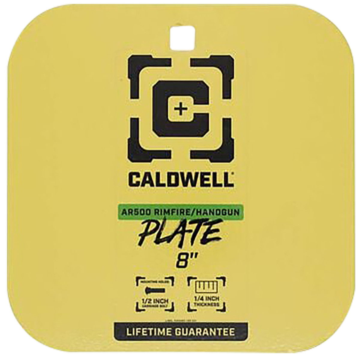 Caldwell Gong Target 8" x 8" x 0.25", Yellow - Caldwell