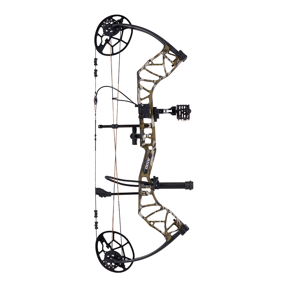 Bear Archery Legit Maxx RTH 70LB RH Compound Bow, Mossy Oak Bottomland/Black - Bear/Trophy Ridge/Cajun
