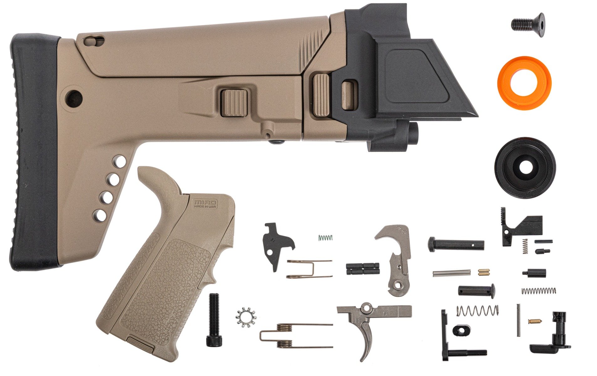 PSA JAKL-10 EPT MIAD F5 Lower Build kit, FDE - Palmetto State Armory