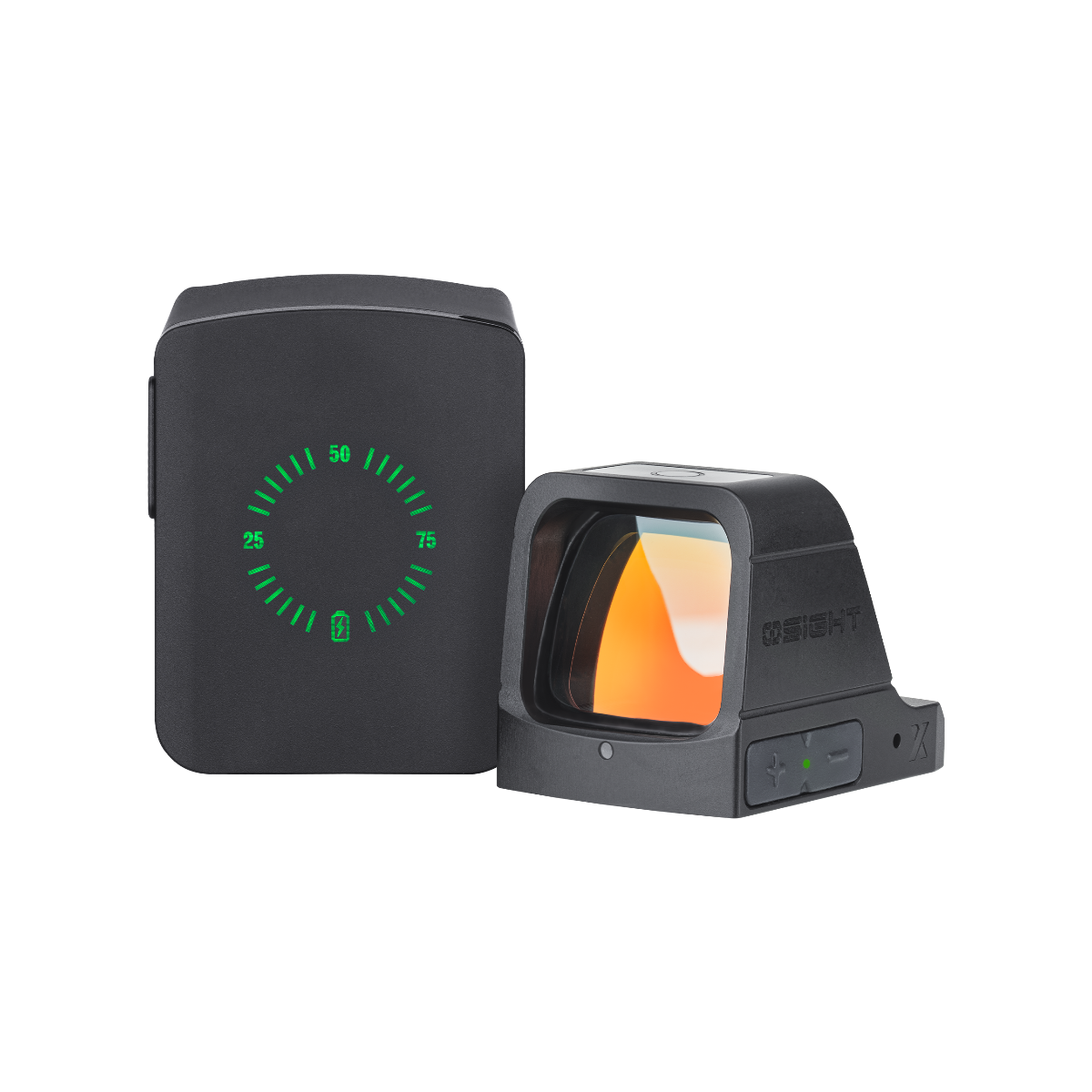 Osight X 3MOA Dot + 32MOA Circle Red Dot Sight w/ Charging Cover, Black