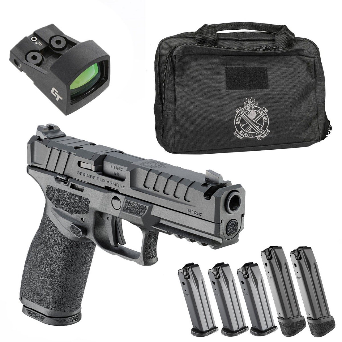 Springfield Armory ECHELON 9mm 4.5" (3)17rd / (2)20rd Mags Pistol w/Comp, Black- EC9459B-U-COMP-GU25 - Springfield Armory