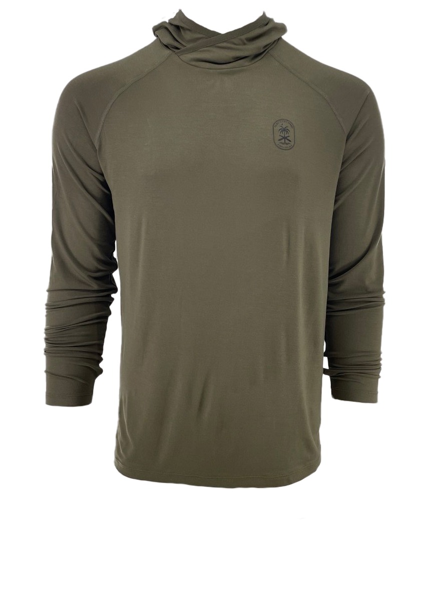 PSA Performance Hoodie with Logo, Olive Solid - Medium