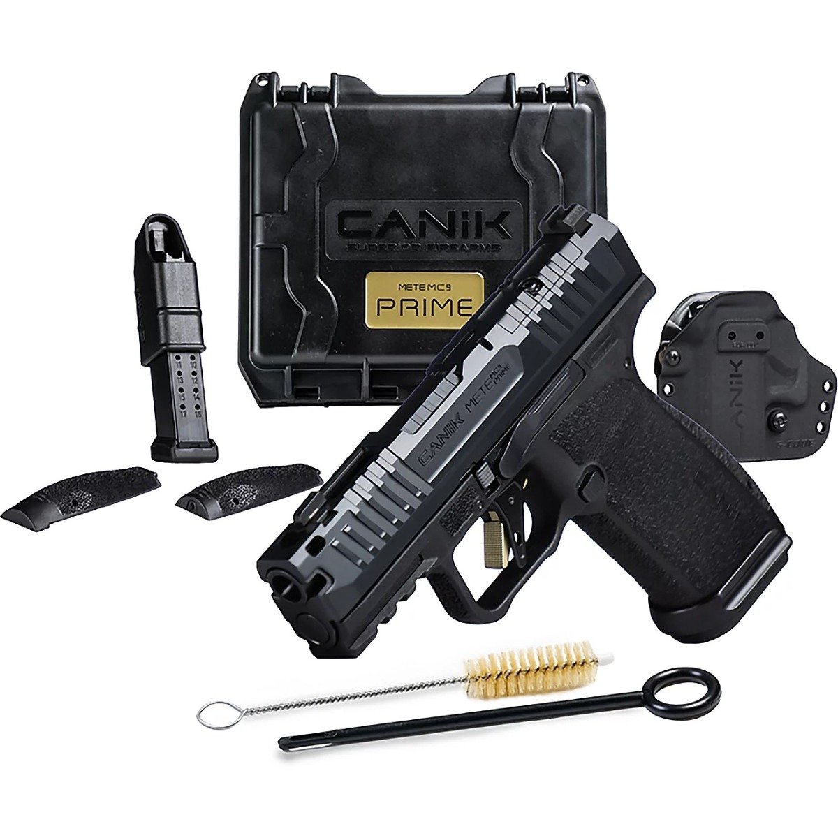 Canik MC9 Prime 3.64" 9mm 17rd w/ Night Sights Pistol, Black - HG8328-N - Canik