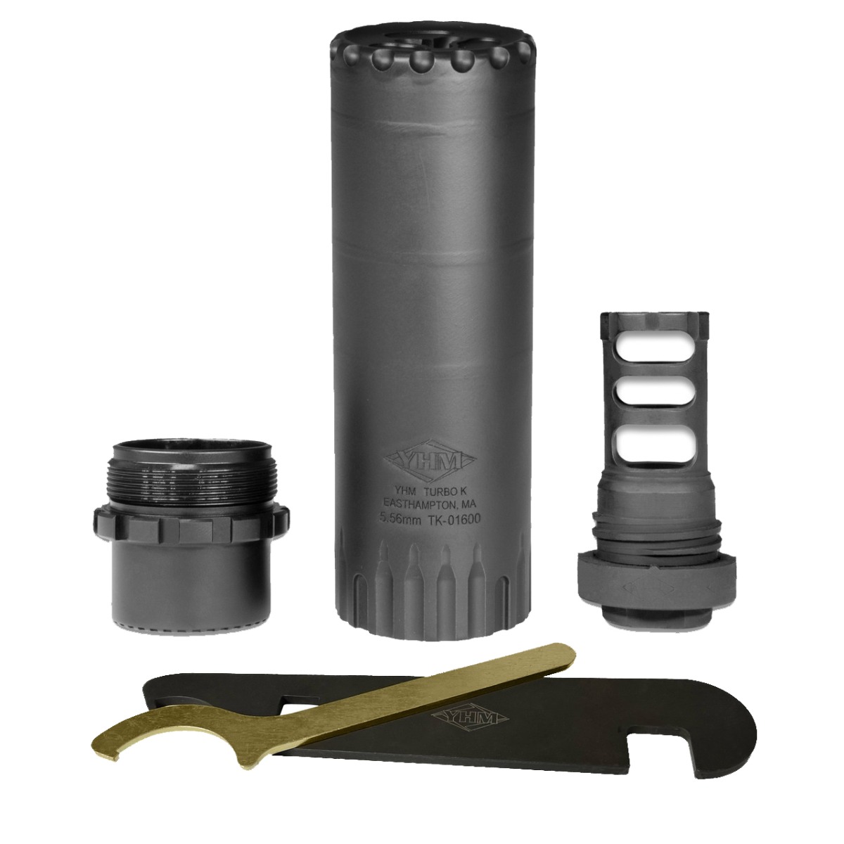 YHM Turbo K-RB 556mm Rifle Suppressor with Muzzle Brake - Yhm