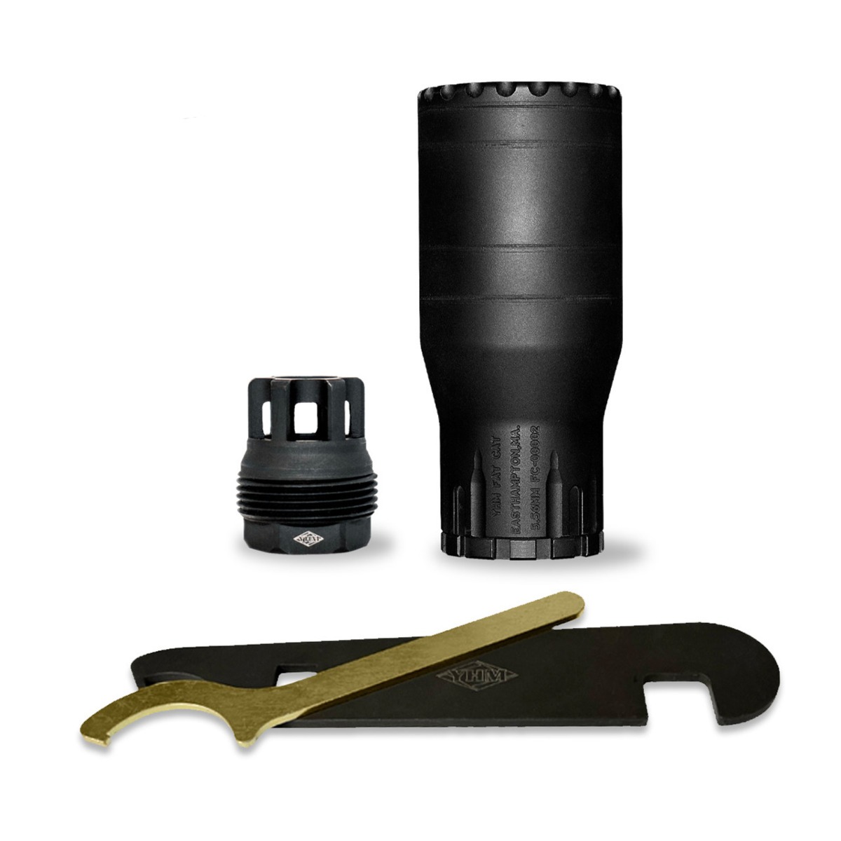 YHM Fat Cat 556mm Rifle Suppressor with sRx Mount and Endcap - Yhm