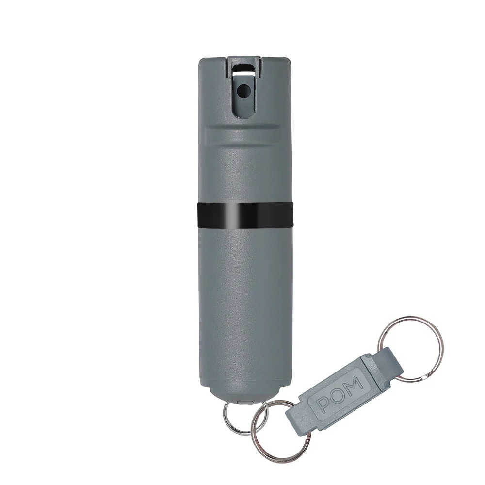 POM Pepper Spray Keychain, Grey - PK-GRY-1.4