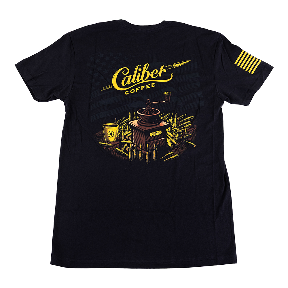 Caliber Coffee Gold Branded Shirts, Medium