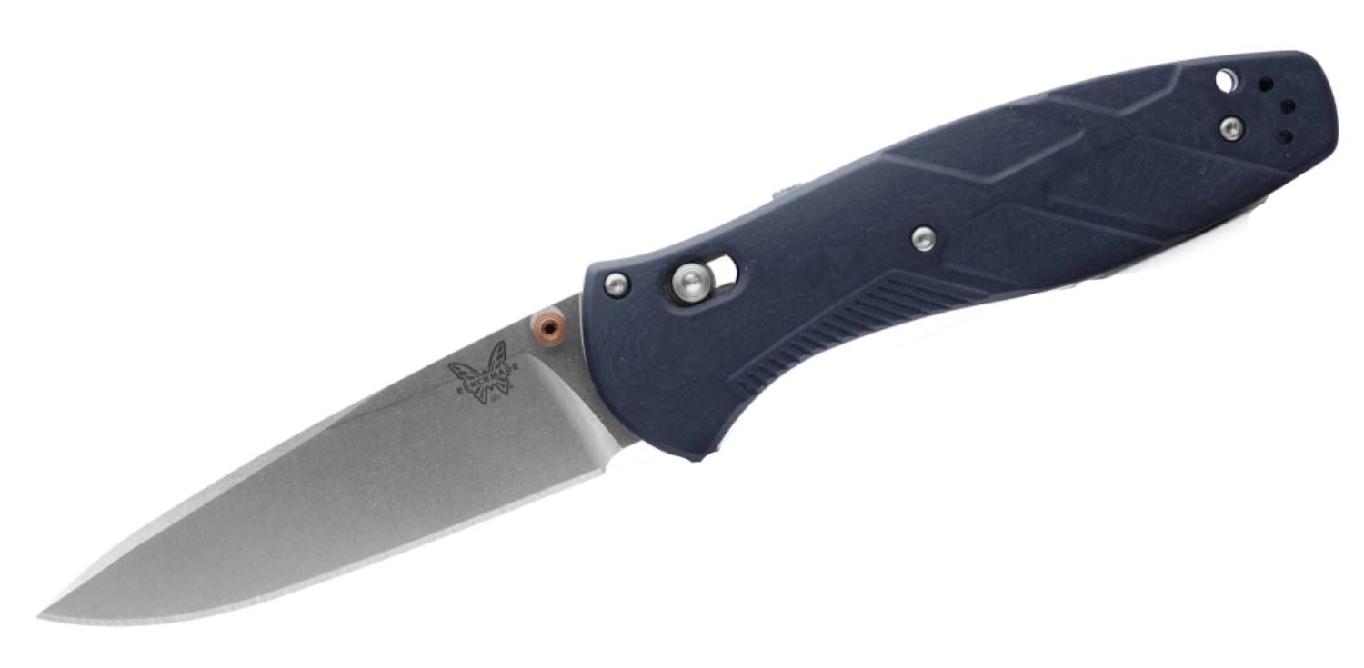 Benchmade Barrage Folding Drop Point Knife, Canyon Blue - 581-03 - Benchmade