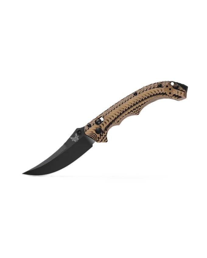 Benchmade Mini Bedlam Folding Scimitar Knife, Coyote/Black - 865BK-01 - Benchmade