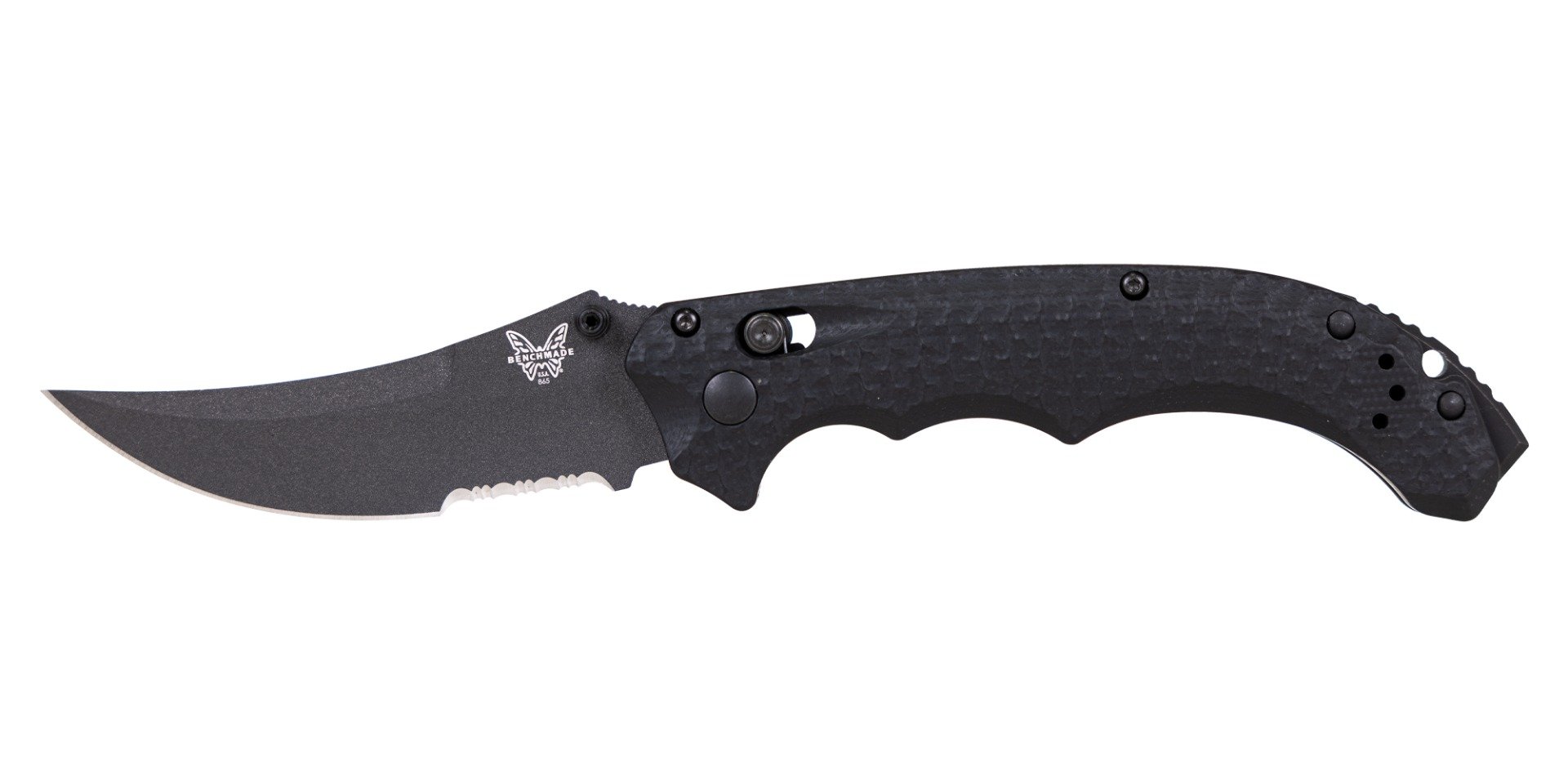 Benchmade Mini Bedlam Folding Scimitar Knife, Black - 865SBK - Benchmade