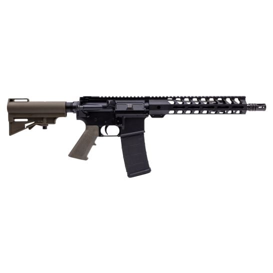PSA 11.5" Carbine-Length 5.56 1/7 Nitride 10.5" Lightweight MLOK Classic HAR-15 Pistol, ODG - Palmetto State Armory