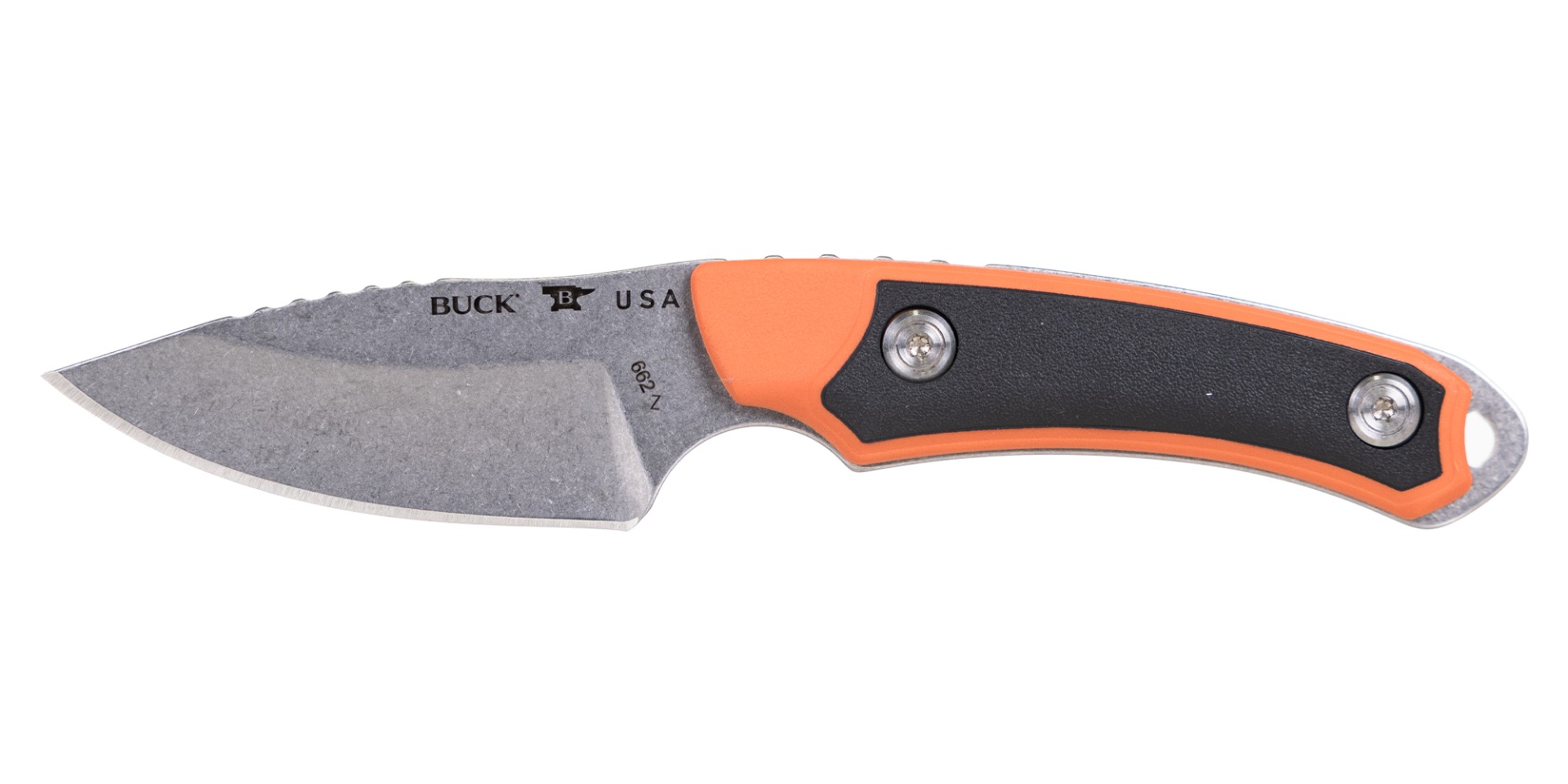 Buck Alpha Scout Select Fixed Blade Drop Point Knife, Orange - 0662ORS-C