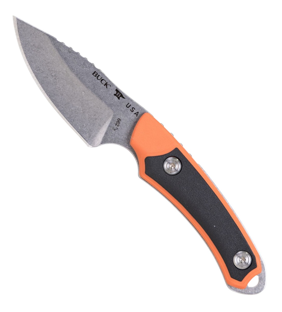 Buck Alpha Scout Select Fixed Blade Drop Point Knife, Orange - 0662ORS-C