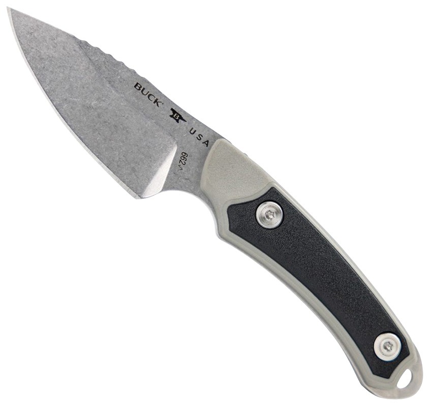 Buck Knives Buck Alpha Scout Select Fixed Blade Drop Point Knife, Gray - 0662GYS-C