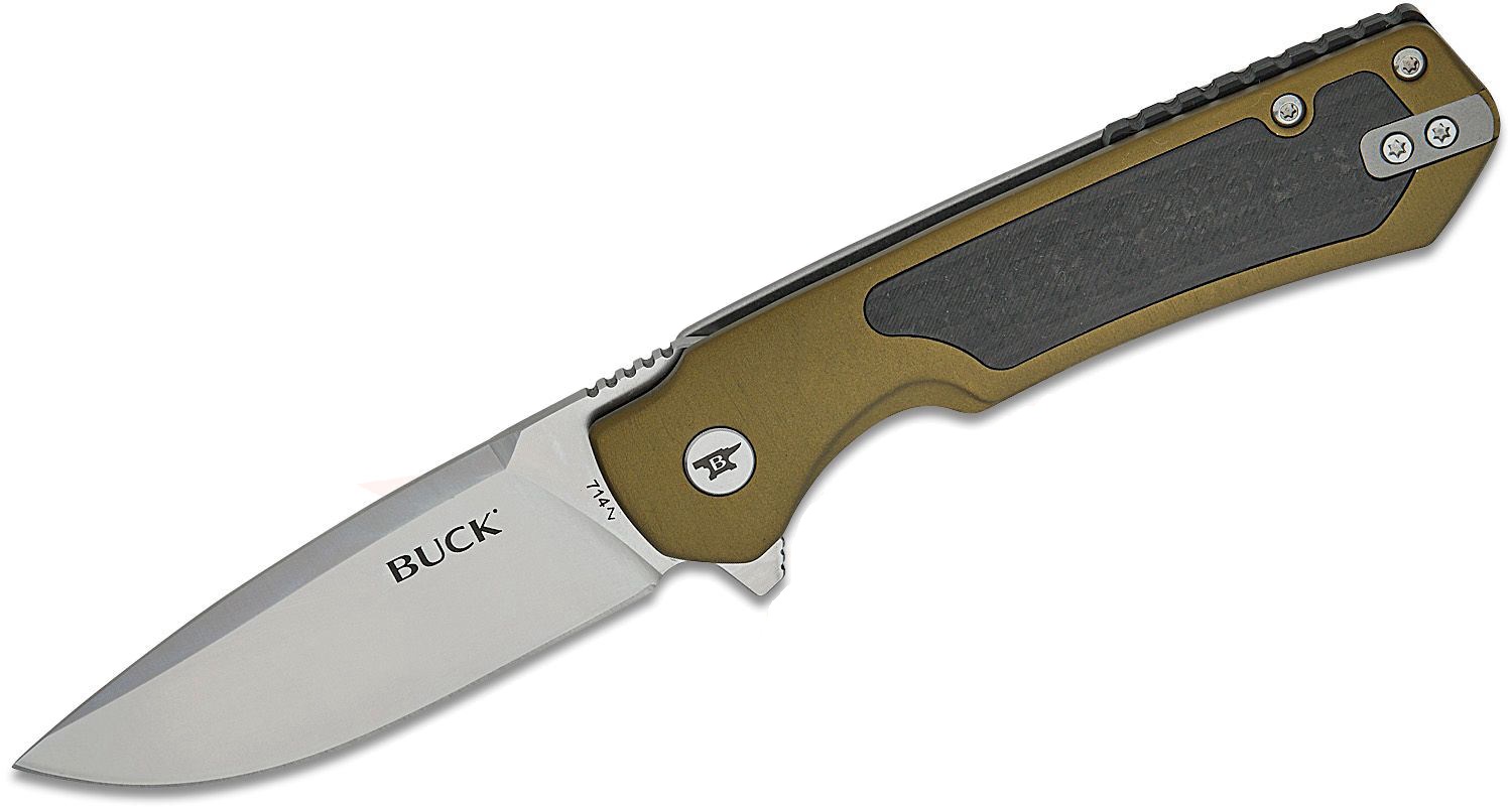 Buck Stinger Folding Drop Point Knife, Green - 0714GRS-C