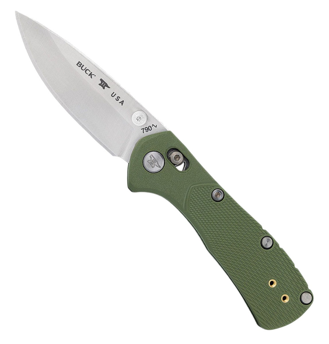 Buck Knives Buck Mini Range Pro Folding Drop Point Knife, Green - 0790GRS1-B