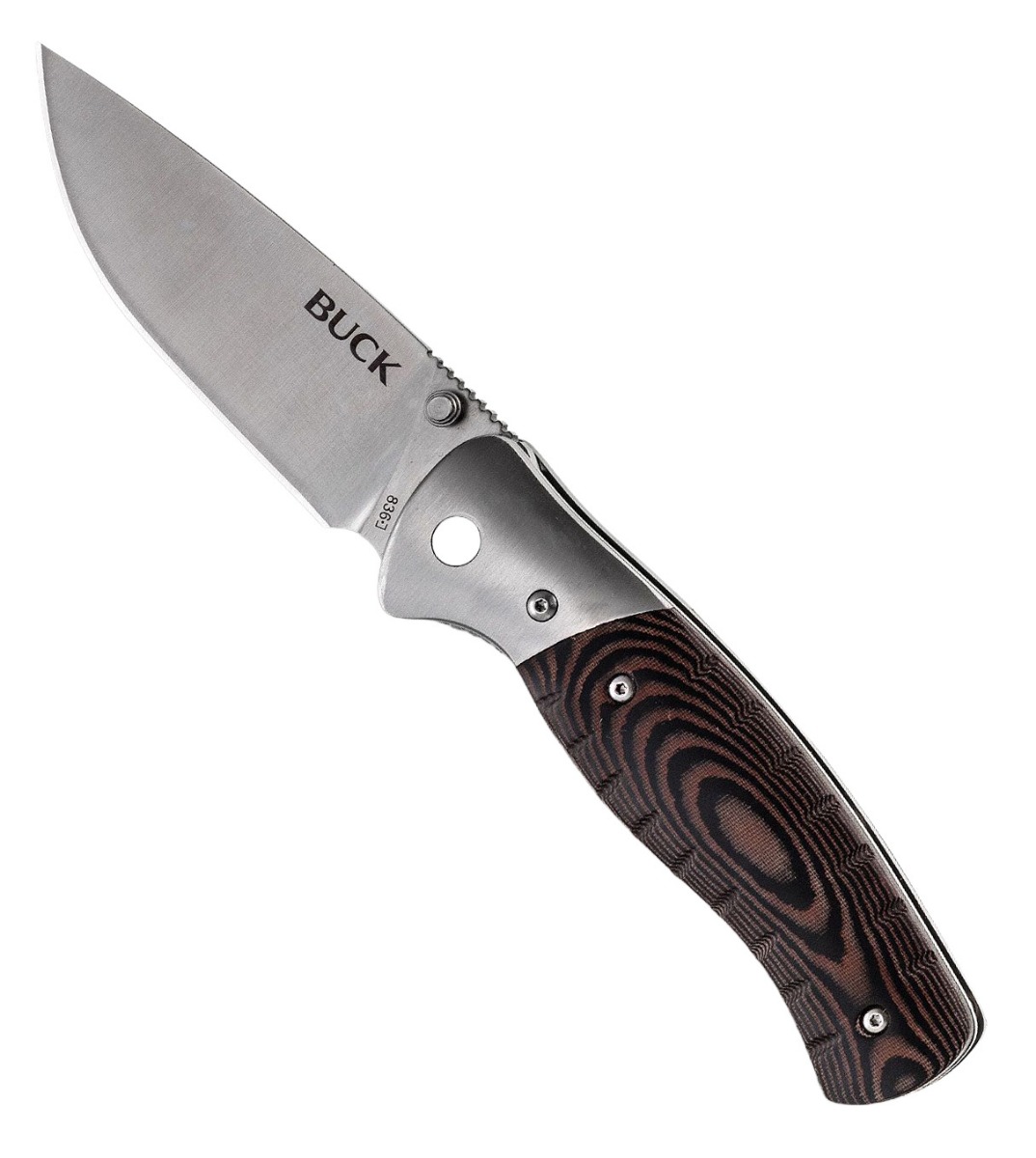 Buck 836 Selkirk Folding Drop Point Knife, Brown/Black - 0836BRS-C