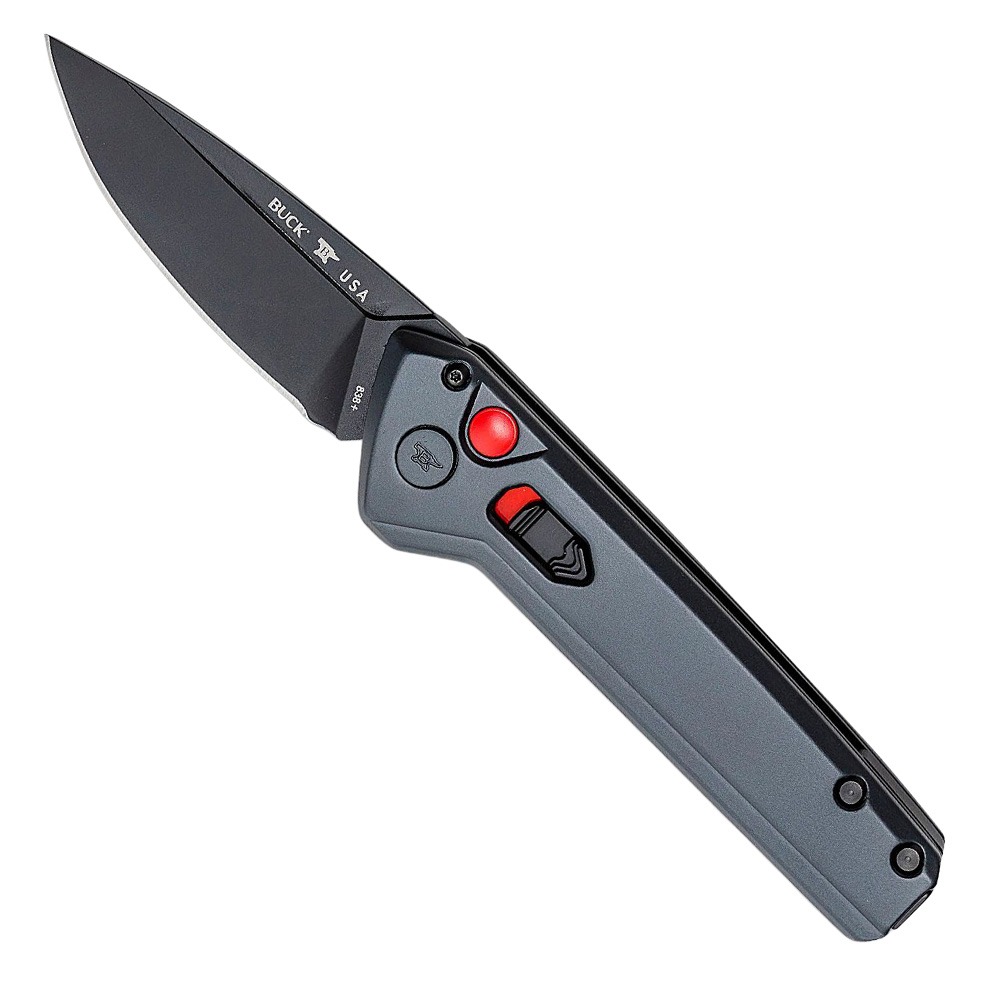 Buck Deploy Auto Folding Drop Point Knife, Sniper Gray - 0838GYS1-B