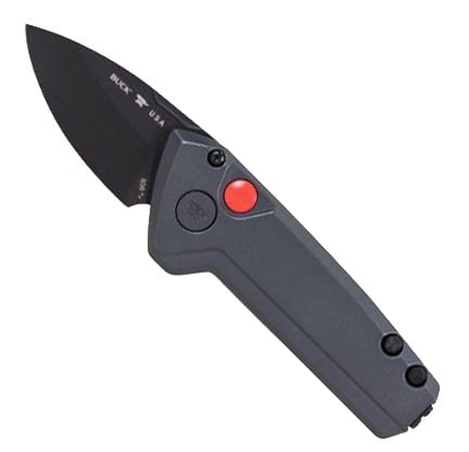 Buck Mini Deploy Auto Folding Drop Point Knife, Sniper Grey - 0839GYS1-B