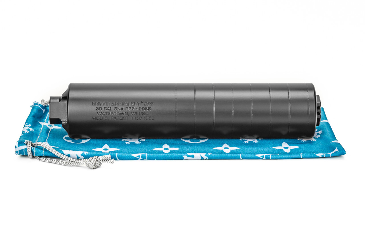 Griffin Armament GP7 30 cal Rifle Suppressor, Black - Griffin Armament