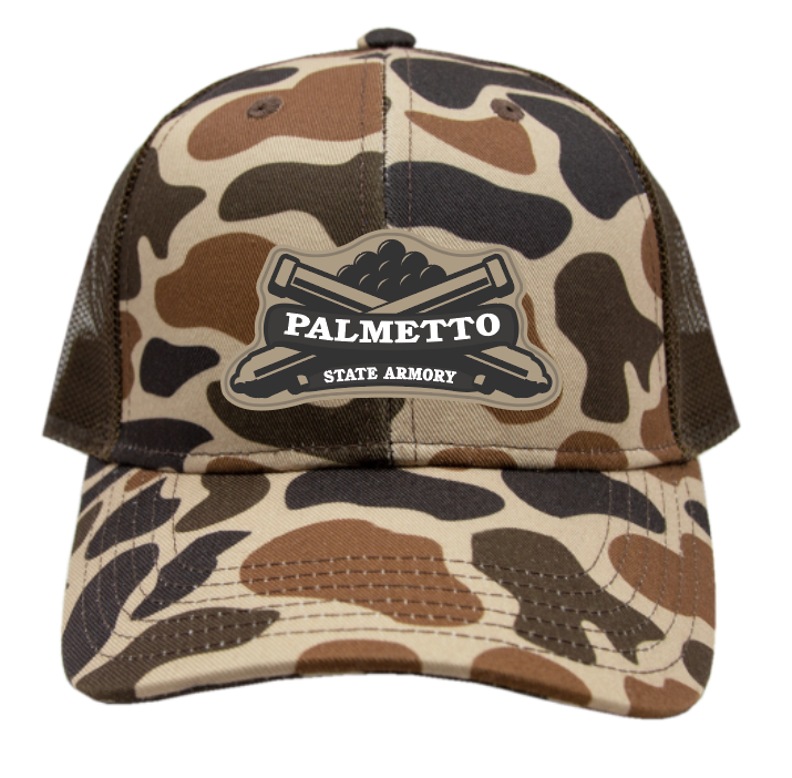 PSA Mesh Back Cap w/Cannon Logo Patch, Brown Camo