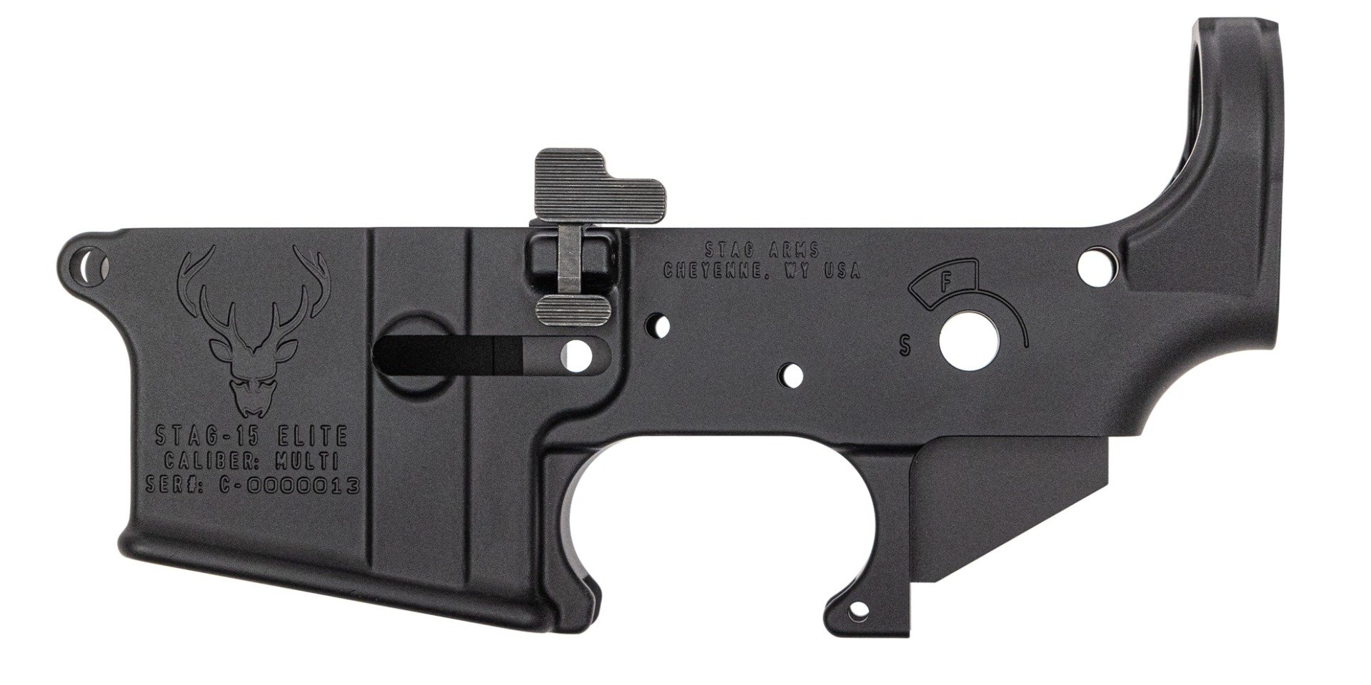 Stag Arms AR15 Elite Ambi Stripped Lowers Receiver, Black - Stag Arms