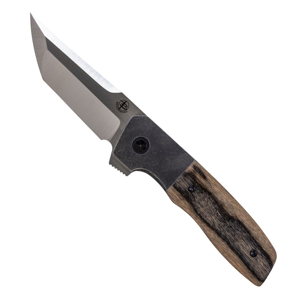 Begg Knives Seishin Folding Tanto Knife, Birchwood - BG054
