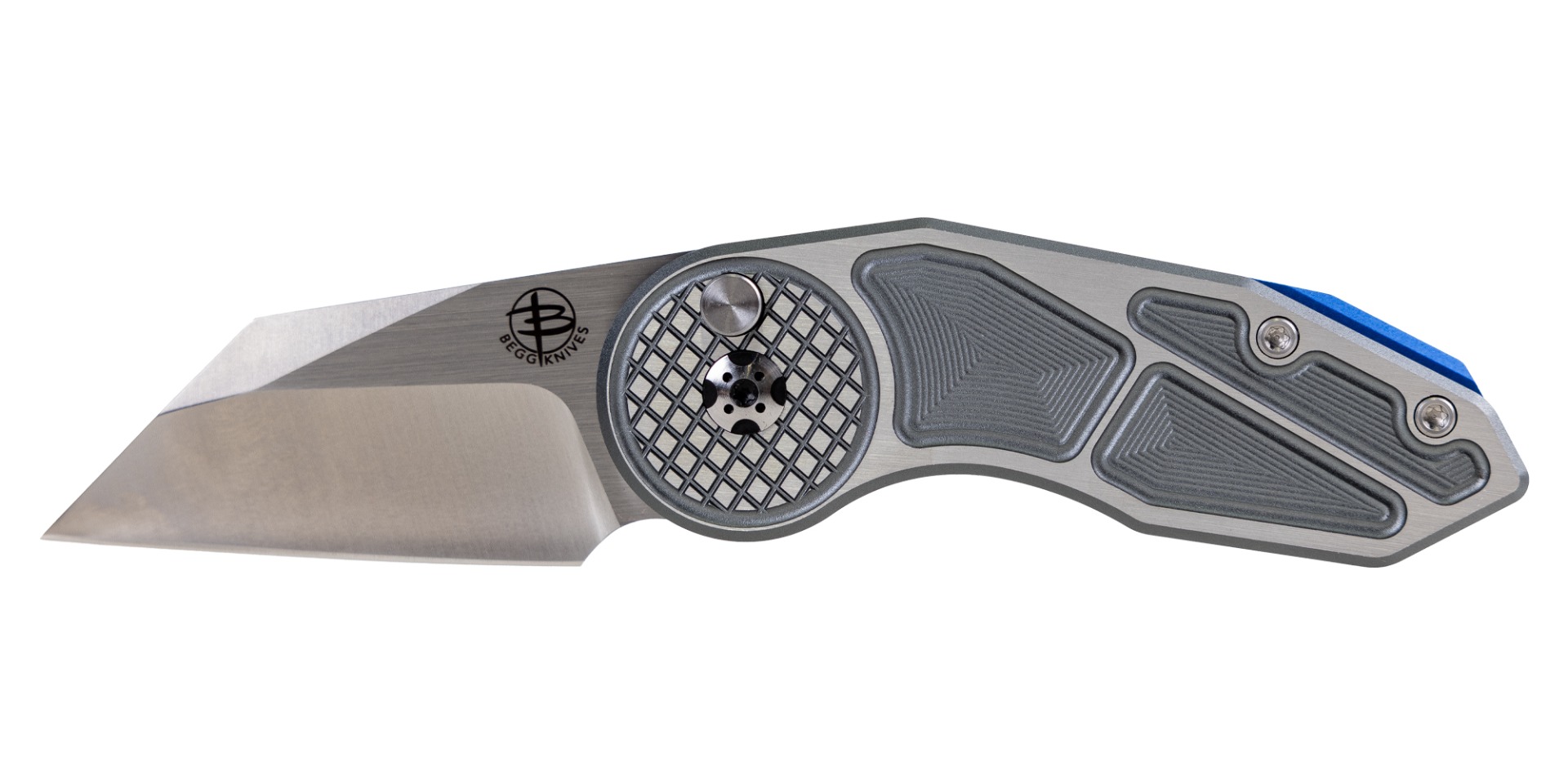 Begg Knives Micro Burst Folding Wharncliffe Knife, Gray - BG059 - Begg Knives