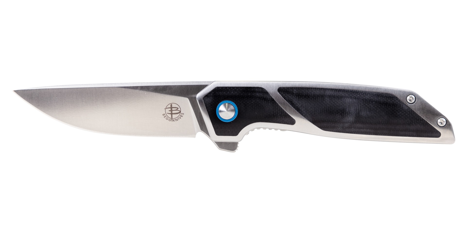 Begg Knives Diamici Folding Drop Point Knife, Black - BG013 - Begg Knives