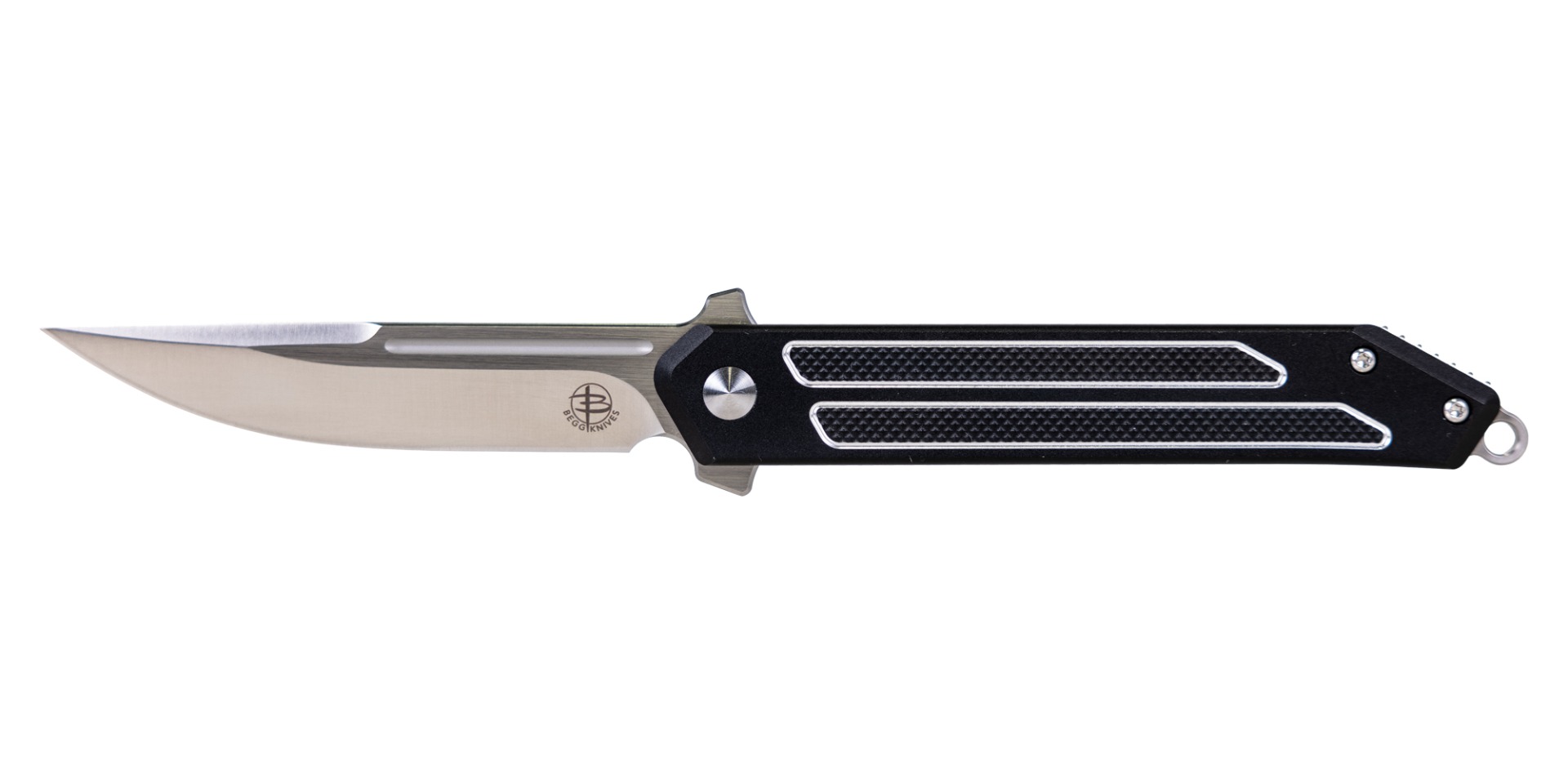 Begg Knives Kwaiken Folding Drop Point Knife, Black - BG016 - Begg Knives
